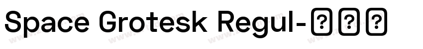 Space Grotesk Regul字体转换